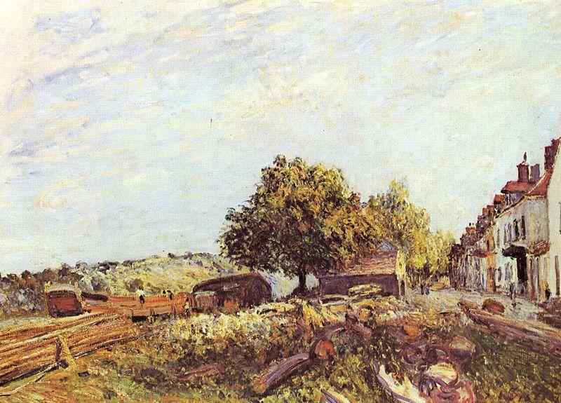 Alfred Sisley Saint Mammes am Morgen Norge oil painting art